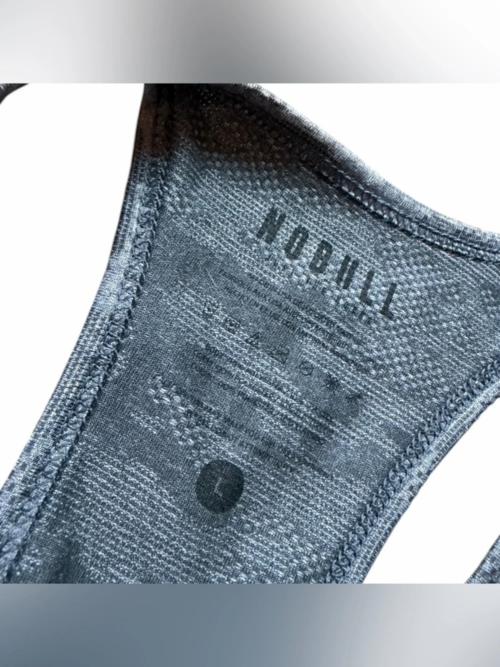 NOBULL Women’s High-Neck Charcoal Gray Camo Racerback Tank - Picture 4 of 4
